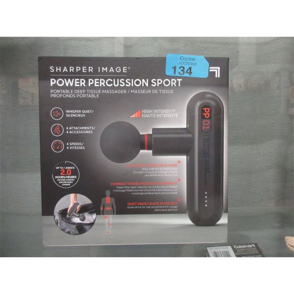 Sharper Image Power Percussion Sport Massager Portable Deep Tissue Massager 