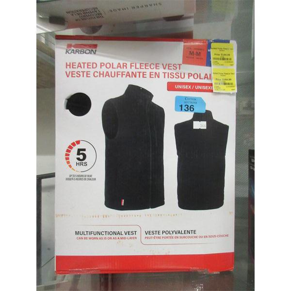 Karbon Unisex Heated Polar Fleece Vest