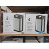 Image 1 : 2 Packs of 4 Solar Post Accent Lights