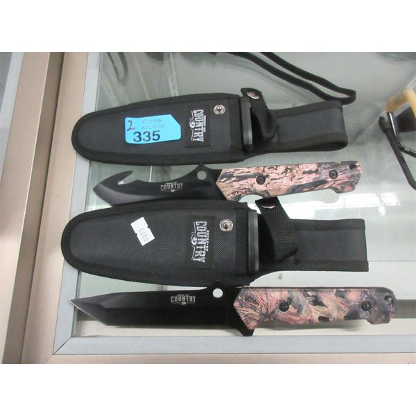 2 New Break-Up Country Knives with 5" Blades