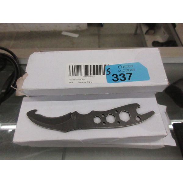 5 New Emergency Knives with 2" Hooked Blades