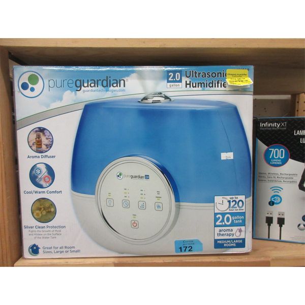 Pureguardian 70 Hour 2 Gallon Humidifier - Customer return