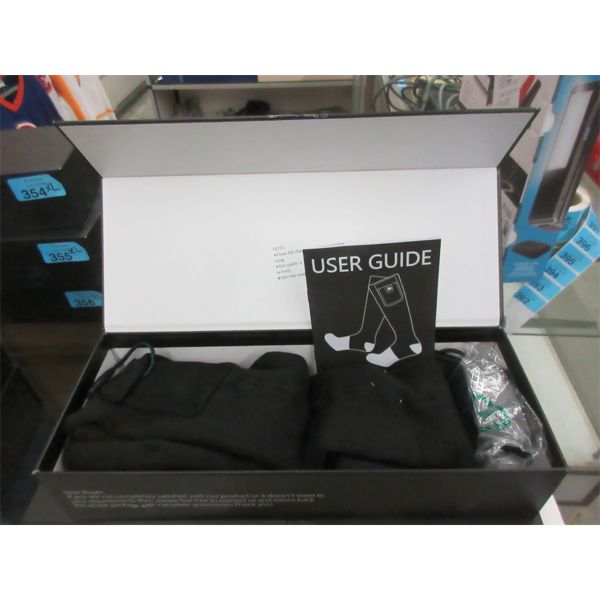 New Smilodon Black Heated Knee High Socks - XL	