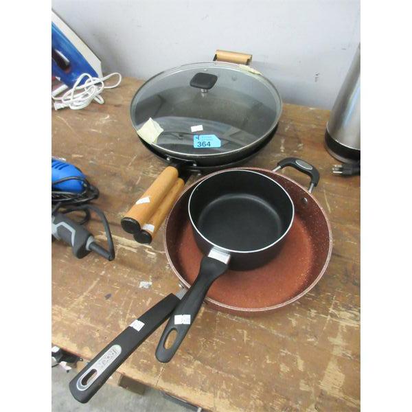 2 Paderno Woks with 1 Lid - Pre Owned