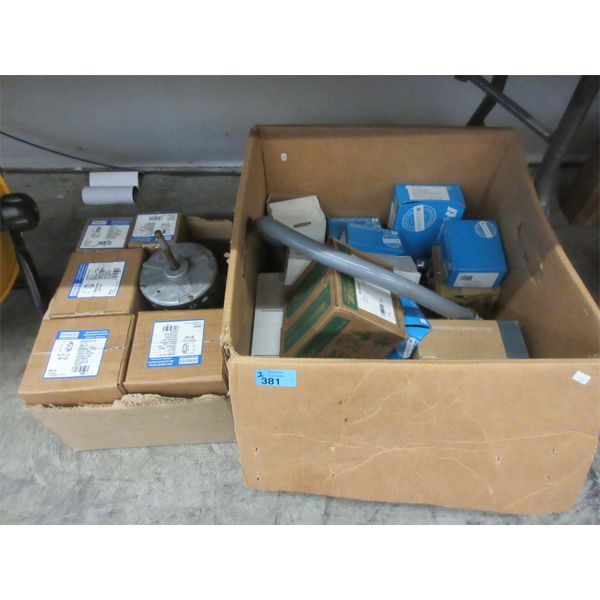 Pressure Hose & 2 Boxes of Electric Motors 