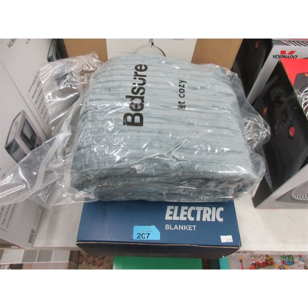 New Bedsure Heated/Electric Polar Fleece Throw - Grey