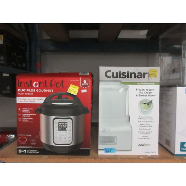 Instant Pot & Cuisinart Ice Cream Maker