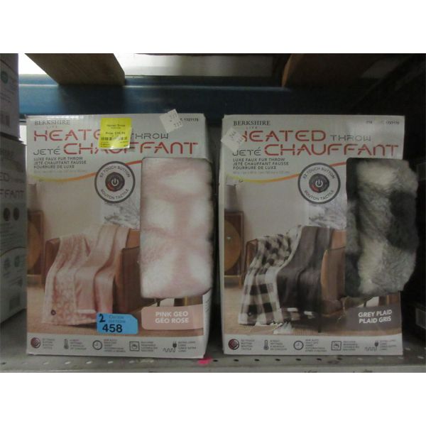 2 Berkshire 50" x 60" Heated Throws