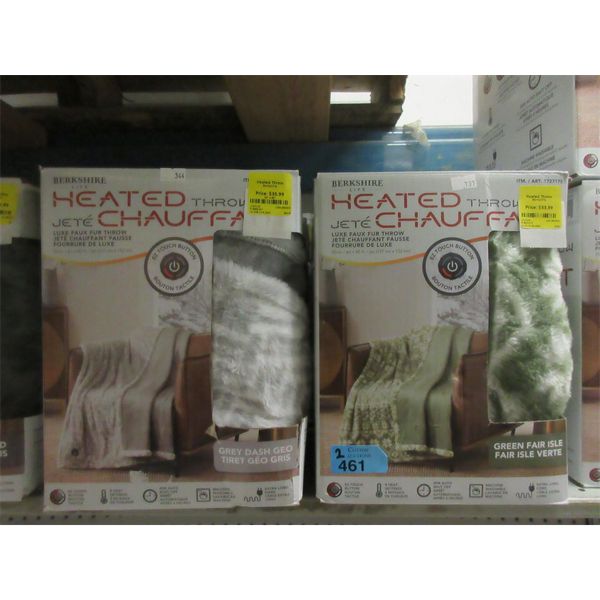2 Berkshire 50" x 60" Heated Throws