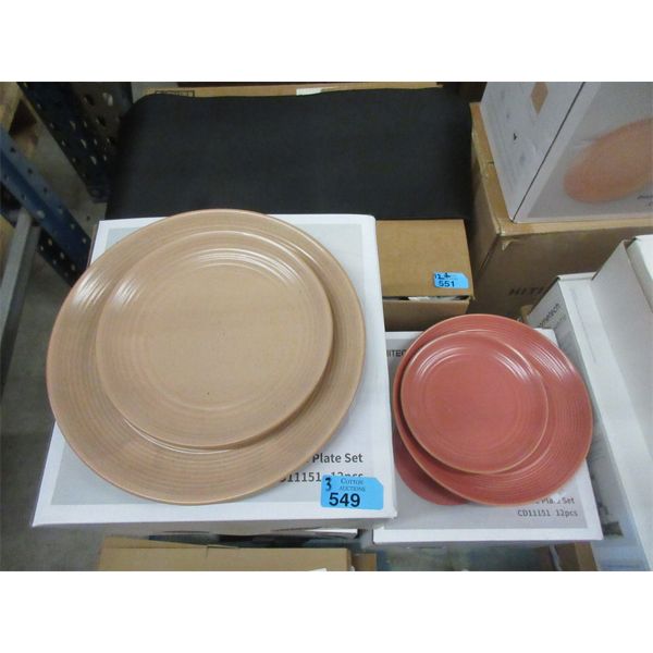 3 Sets of 12 New Hiteclife Ceramic Dinnerware Plates