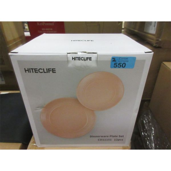 2 Sets of 12 New Hiteclife Ceramic Dinnerware Plates