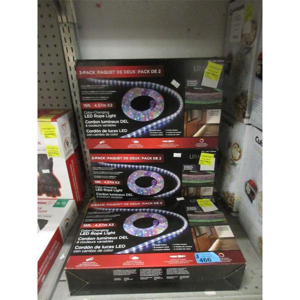 3 2-Packs Of Color-Changing LED Rope Lights