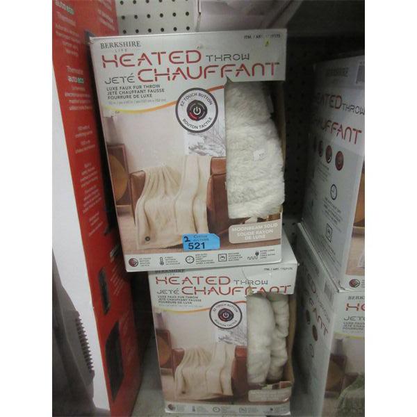 2 Berkshire 50" x 60" Heated Throws 