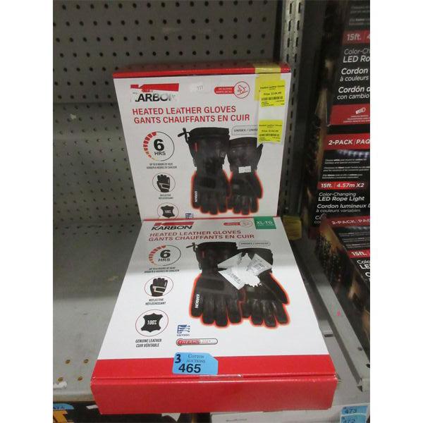 3 Pairs Of Karbon Heated Leather Gloves