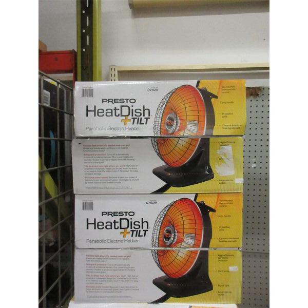 2 Presto Heat Dish+ Tilt Parabolic Heaters