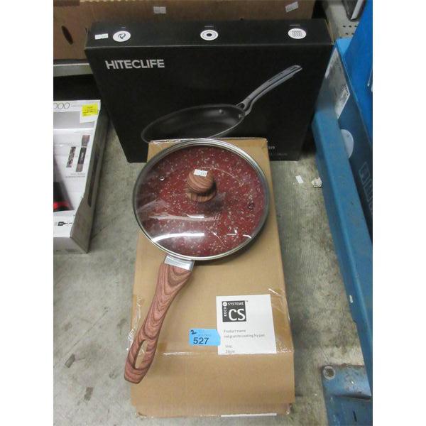 2 New Non-Stick Aluminum Frying Pans - by Koch & Hiteclife