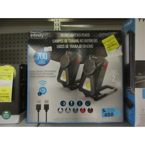 2  Infinity X1 Worklights With Speakers