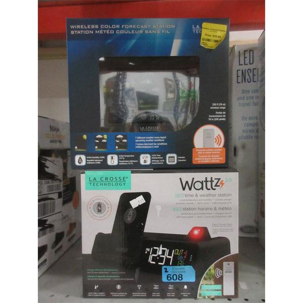 Wattz 2.0 Time & Weather Station & La Crosse Wireless Forecast Station