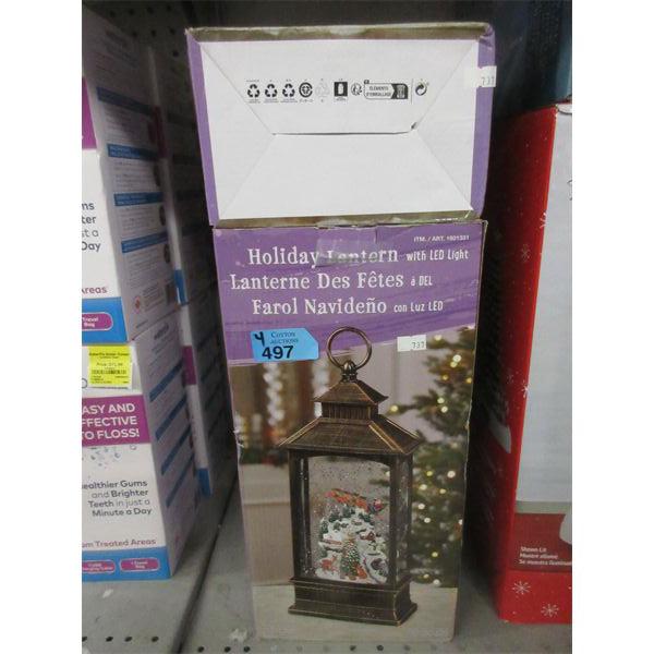 4 Holiday Lanterns With LED Light