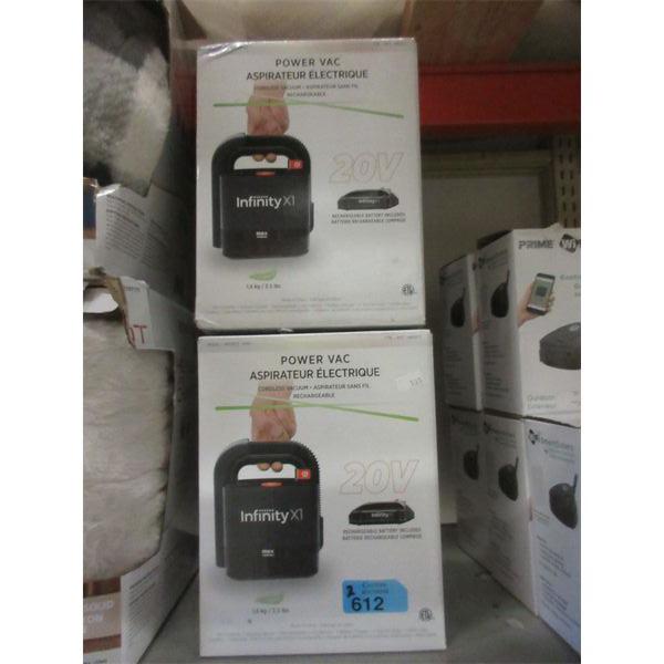 2 Infinity X1 Power Vac Cordless Vacuums 