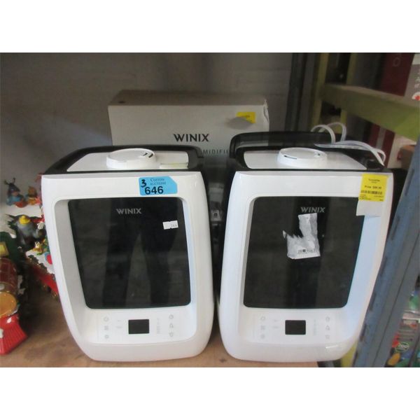 3 Winix 2 Gallon Ultrasonic Humidifiers 