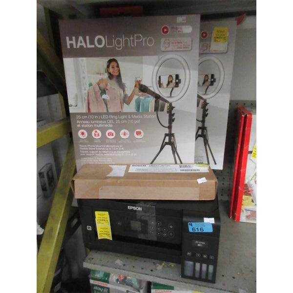2 Halo Light Pros, Bosch Power Cord and Epson Printer