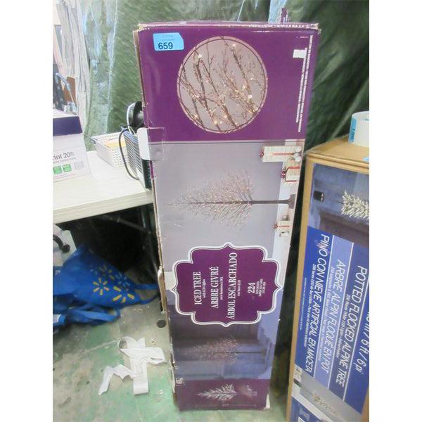 7 Foot Ice Tree with LED Lights - Customer Return 