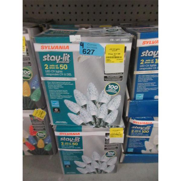 4 Packages Of Sylvania LED C9 Lights