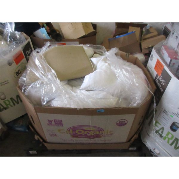 Skid of Assorted Household Linens & Bedding