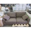 Image 1 : 72" Brown Fabric Sofa - Customer Return 