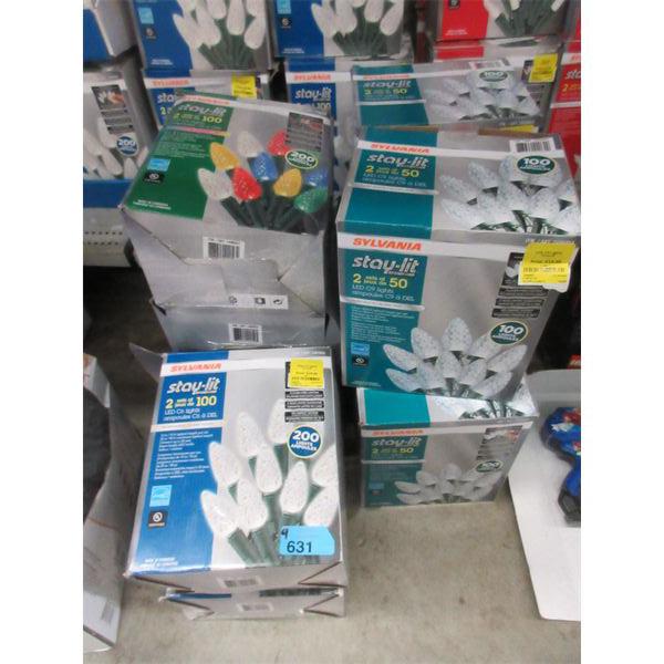 9 Packages Of Assorted Sylvania Stay-Lit Lights