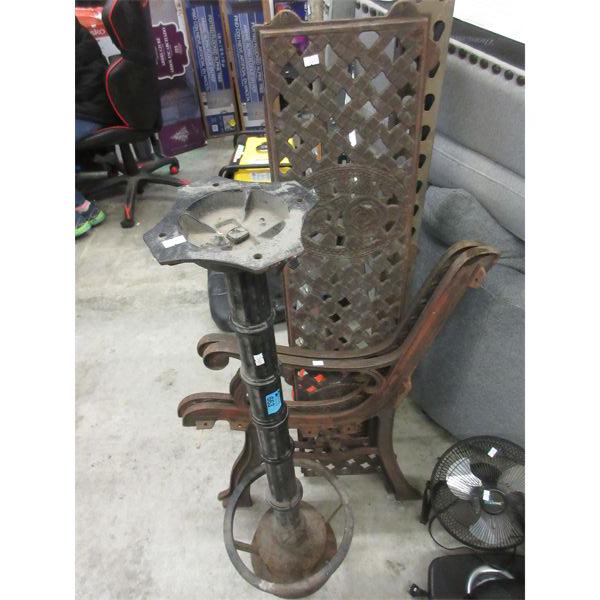 44" Wide Metal Bench Parts  & 41" Metal Base 