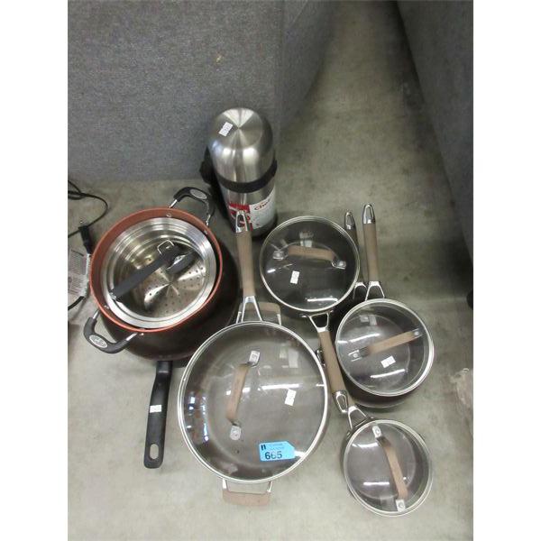 Master Chef Thermos & 10 Assorted Cookware