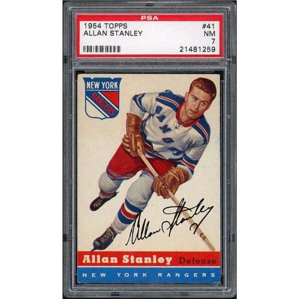 1954-55 Topps #41 Allan Stanley (PSA 7)