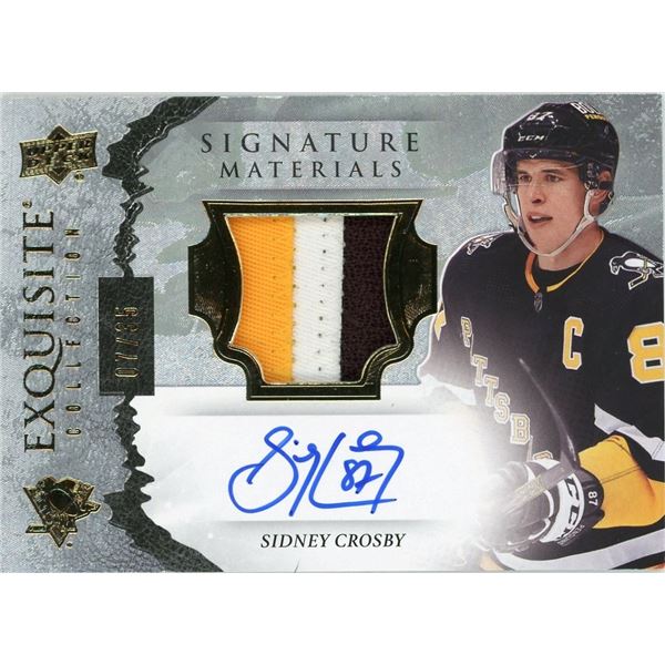 2021-22 Upper Deck Exquisite Collection - Sidney Crosby Signature Materials #7/35