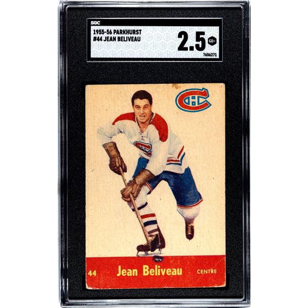 1955-56 Parkhurst #44 Jean Beliveau (SGC 2.5)