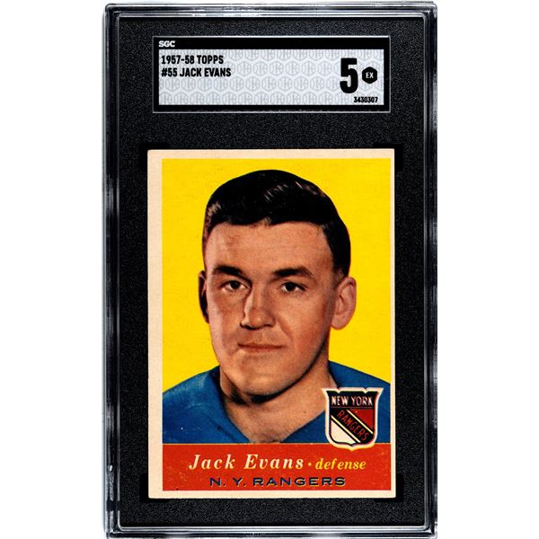 1957-58 Topps #55 Jack Evans (SGC 5)