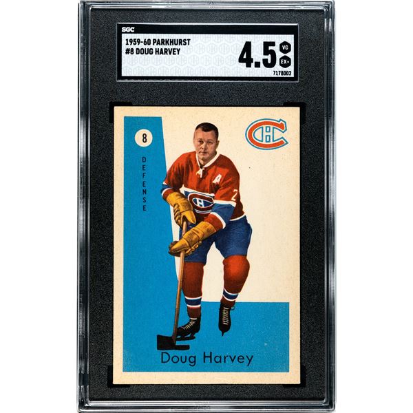 1959-60 Parkhurst #8 Doug Harvey (SGC 4.5)