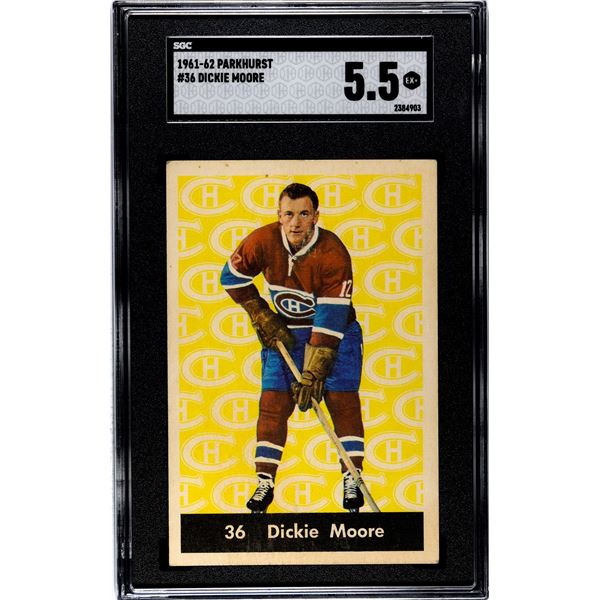 1961-62 Parkhurst #36 Dickie Moore (SGC 5.5)