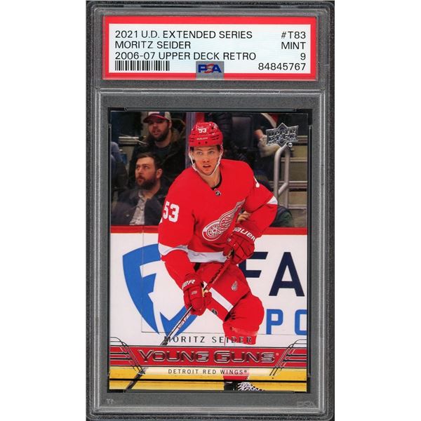 2021 Upper Deck Extended Series Moritz Seider Retro Young Guns - PSA 9