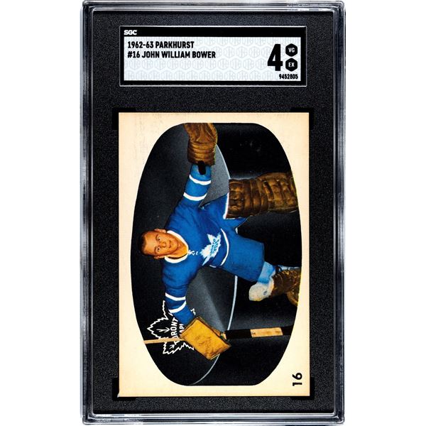 1962-63 Parkhurst #16 Johnny Bower (SGC 4)