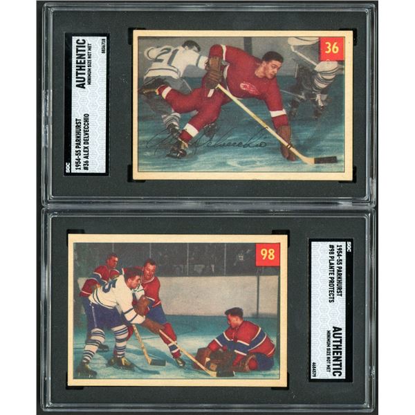 Lot of 2 x 1954-55 Parkhurst Hockey Cards (SGC)