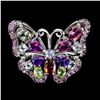 Image 1 : Natural Tourmaline  Amethyst Peridot Ring