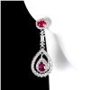 Image 1 : Natural Pigeon Blood Ruby Earrings