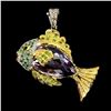 Image 1 : Natural Handmade Ametrine Rhodolite Garnet Pendant