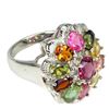 Image 2 : Natural Unheated  Multi Color Tourmaline Ring