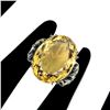 Image 1 : Natural Yellow Citrine 22 Ct Rhodolite Garnet Ring
