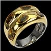 Image 1 : Natural Unheated Oval Yellow Citrine Ring