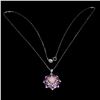 Image 2 : Natural Pink Opal &  Rhodolite Garnet Necklace