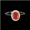 Image 1 : Natural Orange Opal Ring